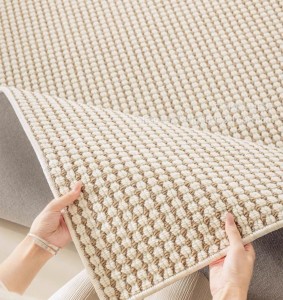 Thảm dệt len hai màu vàng nâu