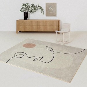 Thảm lông trải sàn họa tiết ISOLA lông cừu Cashmere cao cấp phong cách Bắc Âu hiện đại