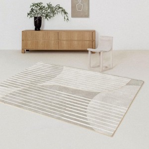 Thảm lông trải sàn họa tiết LEIPZID lông cừu Cashmere cao cấp phong cách Bắc Âu hiện đại